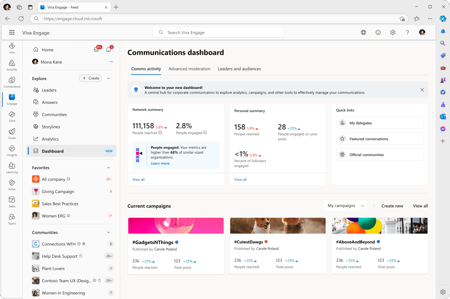 Communications Dashboard - Premium